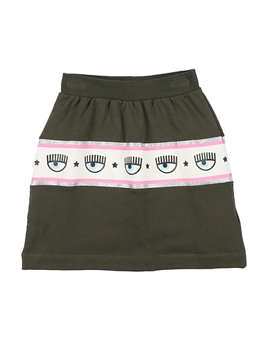 CHIARA FERRAGNI Gonna Verde militare 95% Cotone, 5% Elastan