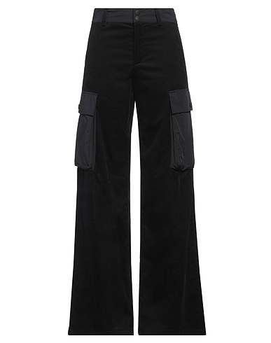 AFTERLABEL. Pantalone Nero 100% Cotone, Poliammide, Elastan