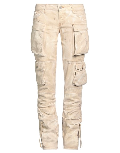 THE ATTICO Denim trousers Beige 100% Cotton