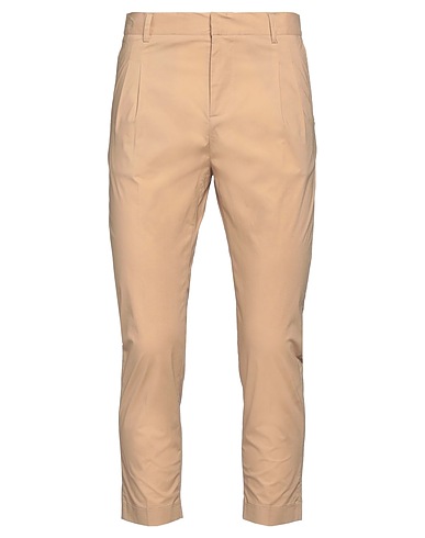 GREY DANIELE ALESSANDRINI Casual trouser Camel 95% Cotton, 5% Elastane
