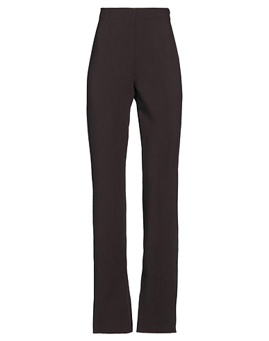 ALYSI Casual trouser CRÈME Dark brown 71% Polyester, 22% Viscose, 7% Elastane