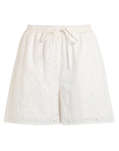 VERO MODA Shorts & Bermuda Ivory 100% Cotton