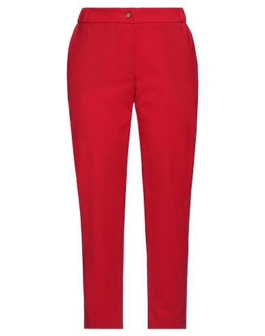 OTTOD'AME Pantalone Rosso 53% Poliestere, 43% Lana Vergine, 4% Elastan