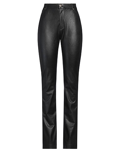 TWINSET パンツ ブラック レーヨン 95% / ポリウレタン 5%