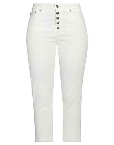 DONDUP Pantalone Bianco 62% Cotone, 36% Lyocell, 2% Elastan
