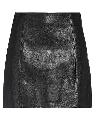PETAR PETROV Mini skirt Black 100% Goat skin