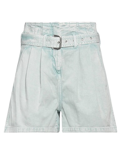 VICOLO Denim shorts Light green 100% Cotton