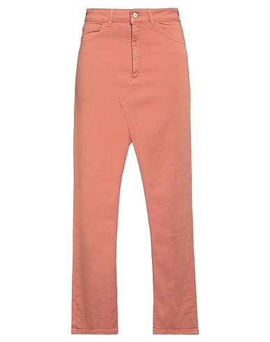DONDUP Long skirt Salmon pink 92% Cotton, 6% Elastomultiester, 2% Elastane