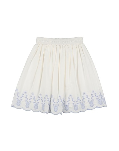 SELF-PORTRAIT Skirt White 100% Cotton, Polyester