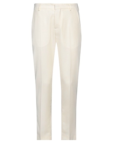 GREY DANIELE ALESSANDRINI Casual trouser Ivory 86% Polyester, 12% Viscose, 2% Elastane