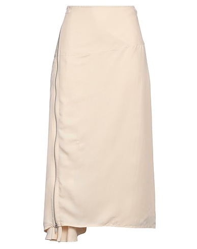JIL SANDER Midi skirt Cream 67% Viscose, 33% Silk