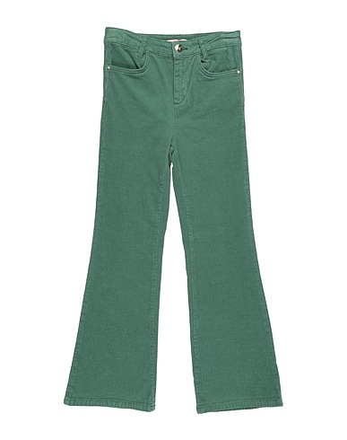 LIU •JO Casual trouser Green 98% Cotton, 2% Elastane