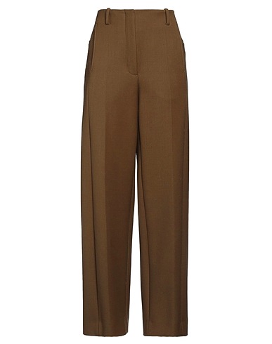 TORY BURCH Casual trouser Military green 95% Wool, 5% Elastane