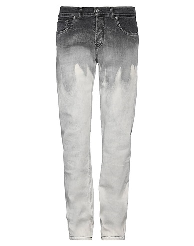 LIU •JO MAN Denim trousers Grey 98% Cotton, 2% Elastane