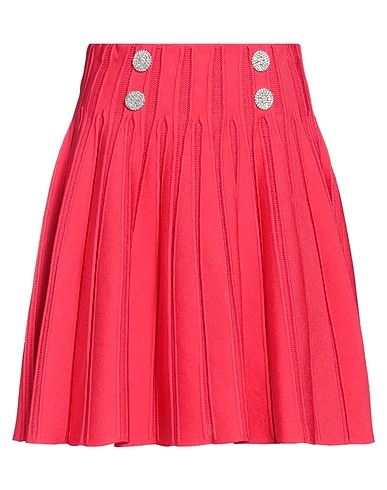 BALMAIN Mini skirt Fuchsia 88% Viscose, 12% Polyester