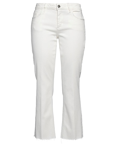 LIU •JO Bootcut Jeans Off white 98% Cotton, 2% Elastane