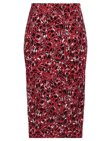 DEL CORE Midi skirt Red 83% Viscose, 17% Textile fibres
