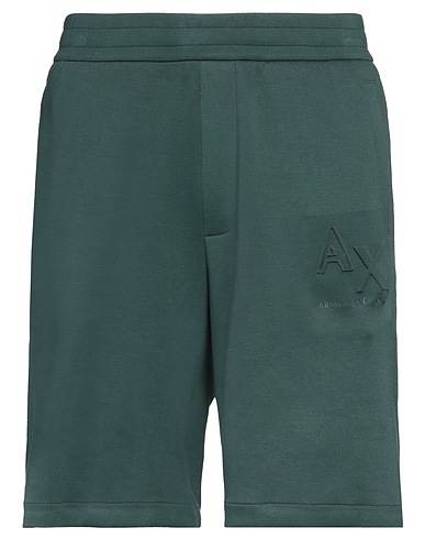 ARMANI EXCHANGE Shorts & Bermuda Dark green 54% Modal, 38% Polyester, 8% Elastane