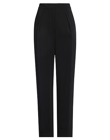 FORTE_FORTE Casual trouser Black 96% Viscose, 4% Elastane, Acetate