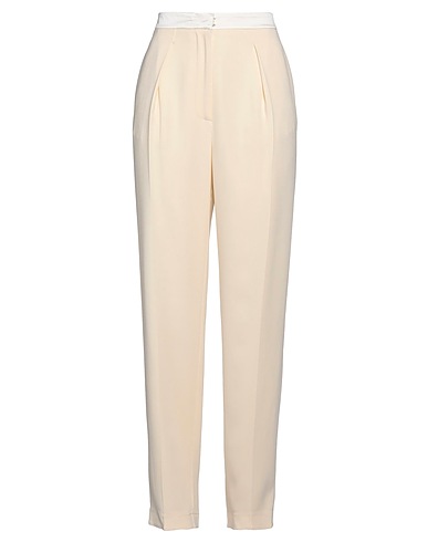 FORTE_FORTE Casual trouser Cream 96% Viscose, 4% Elastane, Acetate