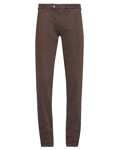 MARTIN CALDWELL Casual pants Military green 98% Cotton, 2% Elastane