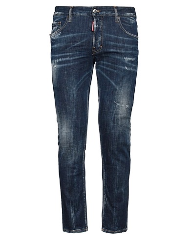 DSQUARED2 Jeans Blau 98% Baumwolle, 2% Elastan, Rindsleder