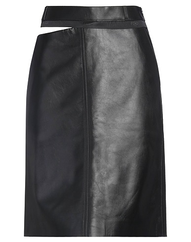 FENDI Midi skirt Black Calfskin