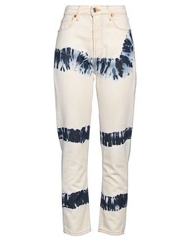 VICOLO Denim trousers White 100% Cotton