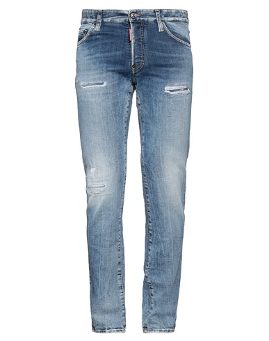 DSQUARED2 Denim trousers 99% Cotton, 1% Elastane, Calfskin