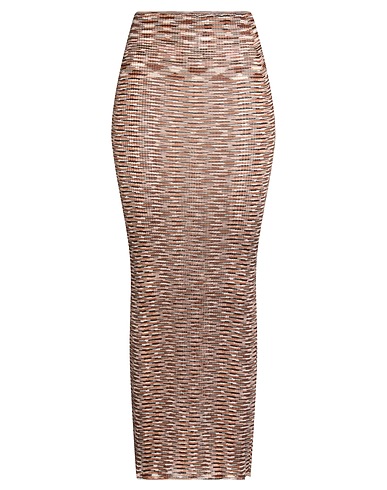 MISSONI Long skirt Brown 90% Viscose, 5% Elastane, 5% Polyamide