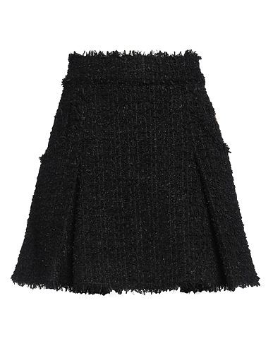 BALMAIN Mini skirt Black 79% Polyamide, 15% Virgin Wool, 6% Cotton