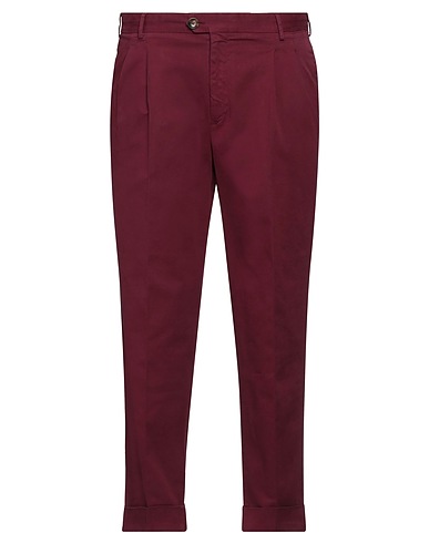 PT Torino Casual pants Burgundy 96% Cotton, 4% Elastane