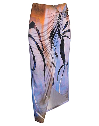 LOUISA BALLOU Midi skirt Mauve 90% Viscose, 10% Elastane