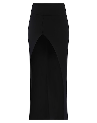 RICK OWENS Midi skirt Black 63% Viscose, 27% Polyester, 7% Polyamide, 3% Elastane