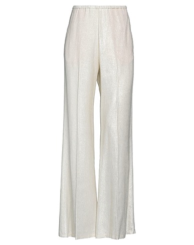 FORTE_FORTE Casual trouser Cream 100% Viscose