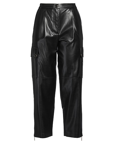 SIMONA CORSELLINI Casual trouser Black 50% Viscose, 45% Polyurethane, 5% Other Fibres