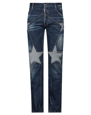 DSQUARED2 Denim trousers Blue 98% Cotton, 2% Elastane, Calfskin