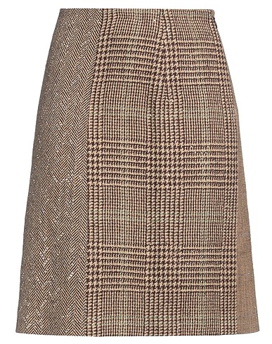 RALPH LAUREN COLLECTION Mini skirt Sand 35% Silk, 33% Linen, 32% Wool