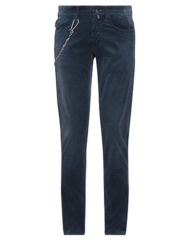 TRAMAROSSA Casual pants Midnight blue 76% Cotton, 22% Modal, 2% Elastane