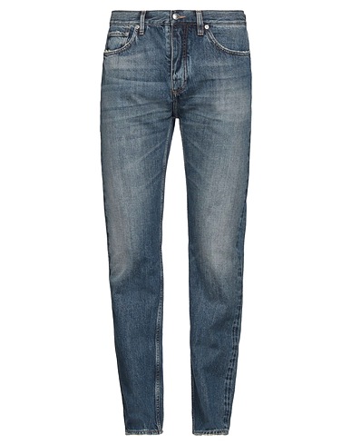 BURBERRY Denim trousers Blue 100% Cotton, Calfskin