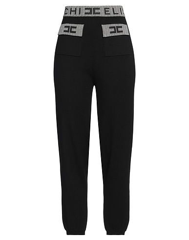 ELISABETTA FRANCHI Pantalone Nero 82% Viscosa, 18% Poliammide