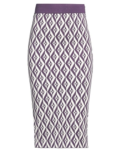ELISABETTA FRANCHI Midi skirt Mauve 80% Viscose, 20% Polyamide
