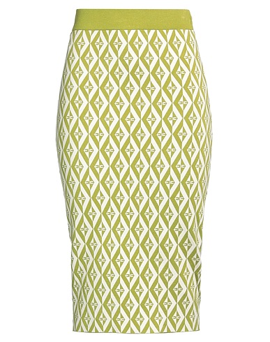 ELISABETTA FRANCHI Μίντι φούστα VERDE LIME 80% Βισκόζη, 20% Πολυαμίδη
