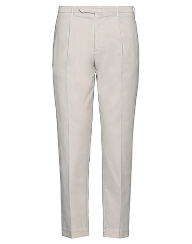 SANTANIELLO Casual trouser Light grey 99% Cotton, 1% Elastane