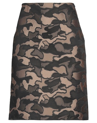 ASPESI Mini skirt Khaki 95% Polyester, 4% Polyamide, 1% Elastane