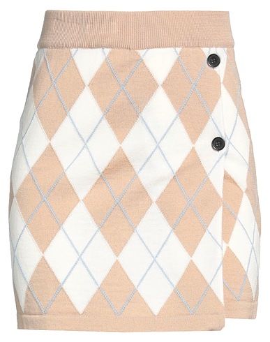 MSGM Mini skirt Beige 100% Virgin Wool
