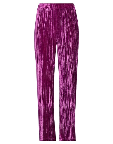 SLEEP NO MORE Casual trouser Purple 82% Viscose, 18% Silk