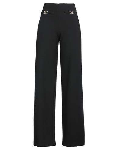 SIMONA CORSELLINI Casual trouser Black 63% Polyester, 27% Viscose, 7% Cotton, 3% Elastane