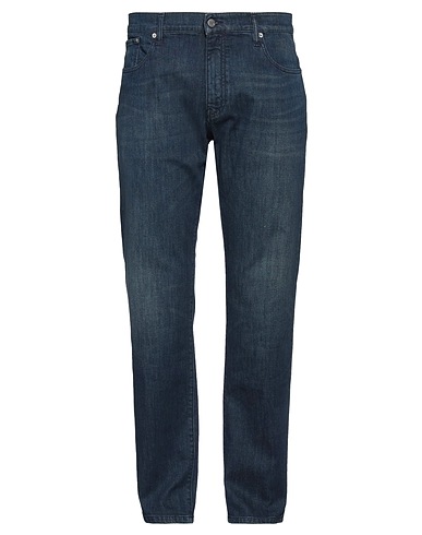 DUNHILL Denim pants Blue 98% Cotton, 2% Elastane