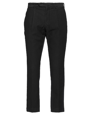 SANTANIELLO Casual trouser Charcoal 99% Cotton, 1% Elastane